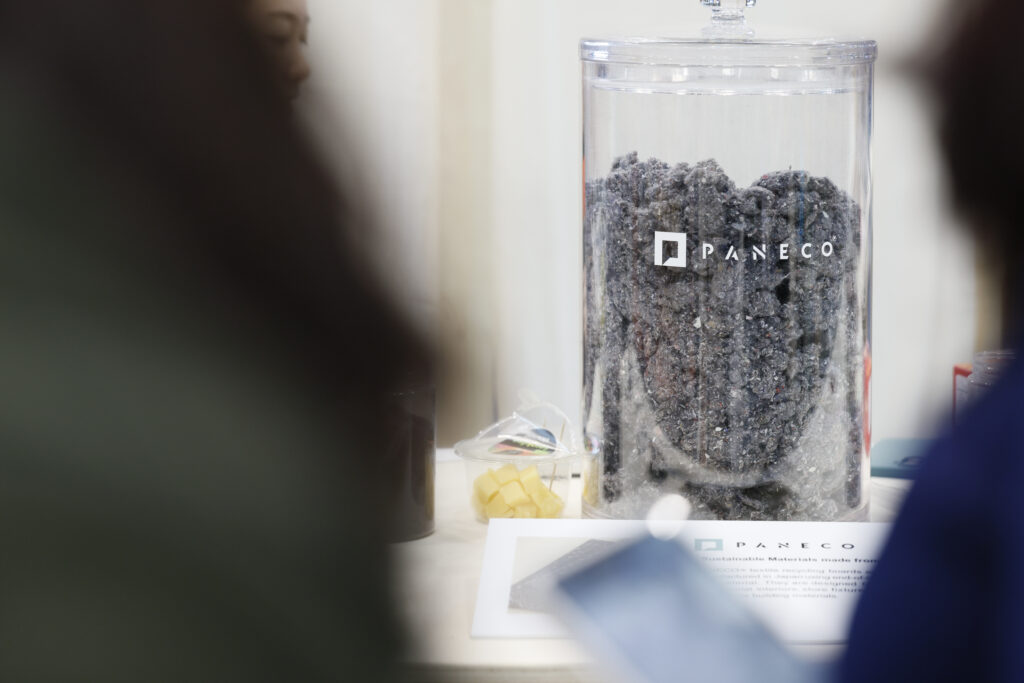 Textile waste at the stand of PANECO®